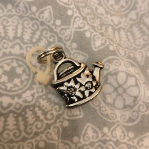 GANZ silver toned charm-watering can